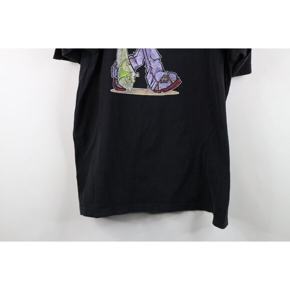 Vtg Mens L Faded The Monster Club Comics Graffiti Hip Hop Short Sleeve T-Shirt - Picture 3 of 15
